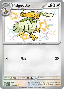 Pidgeotto 197 - Pokemon Paldean Fates