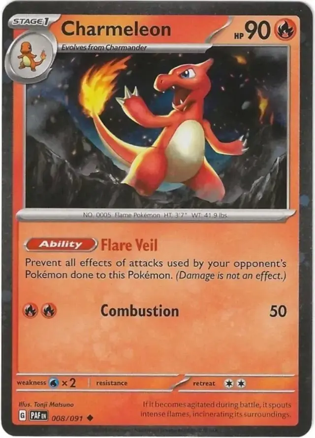 Charmeleon [Cosmos Holo] - Pokemon Paldean Fates #8