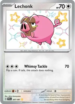 Lechonk 207 - Pokemon Paldean Fates