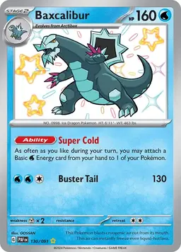 Baxcalibur 130 - Pokemon Paldean Fates