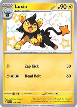 Luxio 136 - Pokemon Paldean Fates