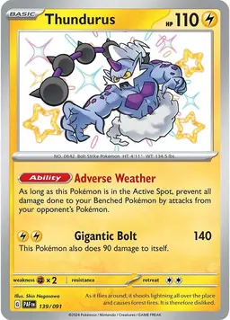 Thundurus 139 - Pokemon Paldean Fates
