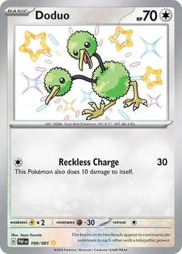 Doduo 199 - Pokemon Paldean Fates