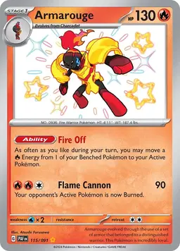 Armarouge 115 - Pokemon Paldean Fates