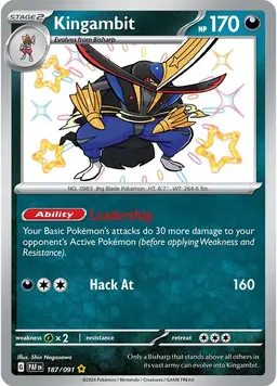 Kingambit 187 - Pokemon Paldean Fates
