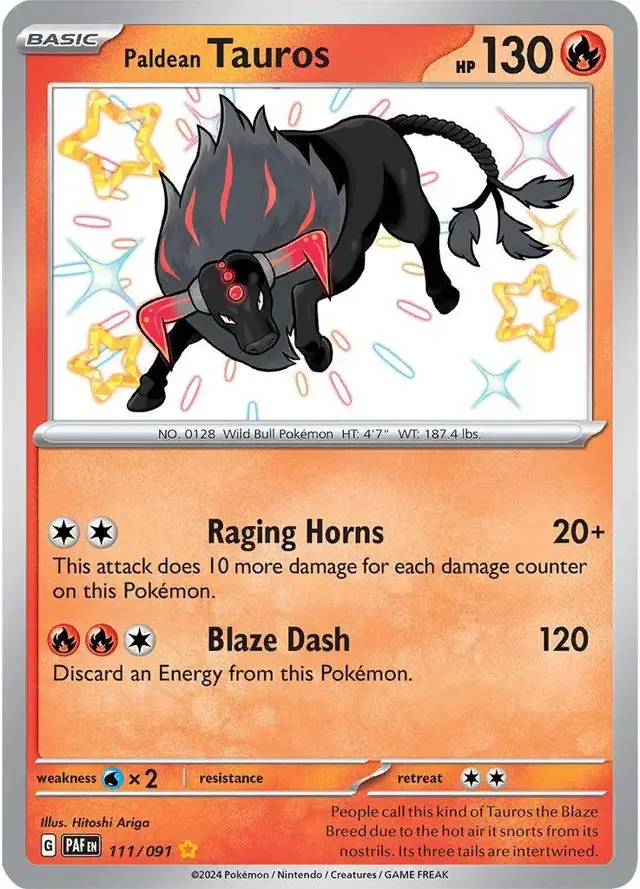 Paldean Tauros - Pokemon Paldean Fates #111