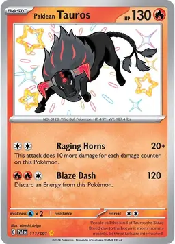 Paldean Tauros 111 - Pokemon Paldean Fates