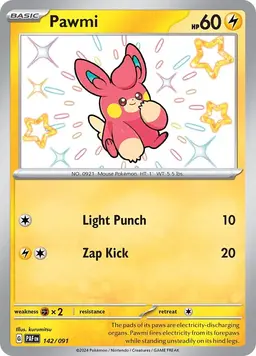 Pawmi 142 - Pokemon Paldean Fates