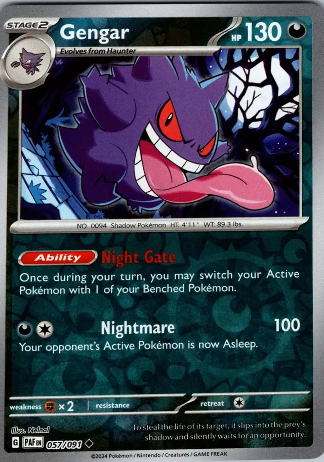 Gengar [Reverse Holo] - Pokemon Paldean Fates #57