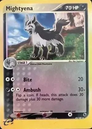 Mightyena [Reverse Holo] - Pokemon Ruby & Sapphire #42