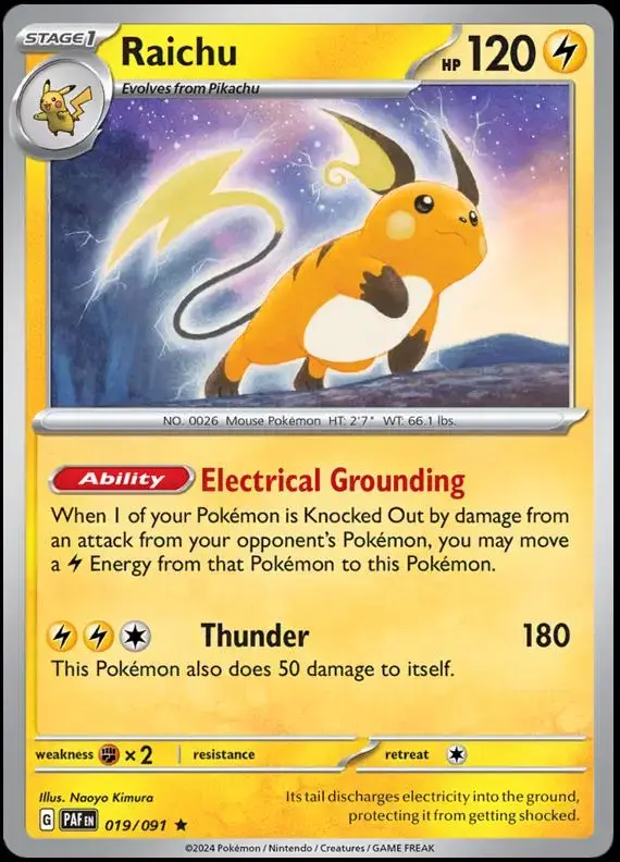 Raichu - Pokemon Paldean Fates #19