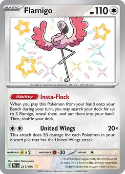 Flamigo 211 - Pokemon Paldean Fates
