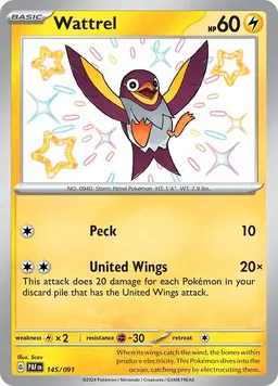 Wattrel 145 - Pokemon Paldean Fates