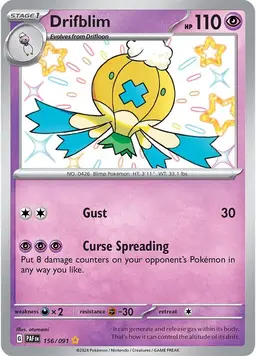 Drifblim 156 - Pokemon Paldean Fates