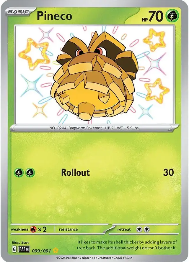 Pineco - Pokemon Paldean Fates #99