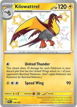 Kilowattrel 146 - Pokemon Paldean Fates
