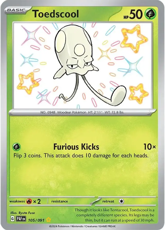 Toedscool - Pokemon Paldean Fates #105