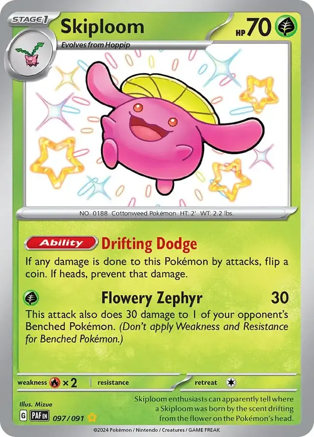 Skiploom - Pokemon Paldean Fates #97