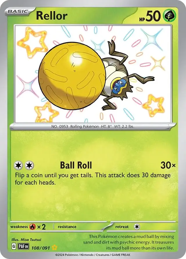 Rellor - Pokemon Paldean Fates #108