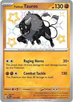 Paldean Tauros 172 - Pokemon Paldean Fates