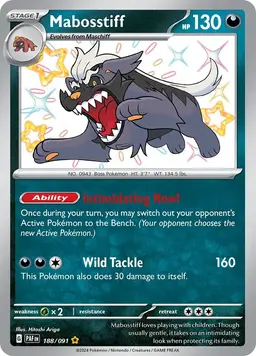 Mabosstiff 188 - Pokemon Paldean Fates