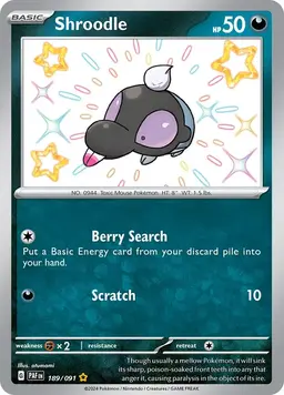 Shroodle 189 - Pokemon Paldean Fates