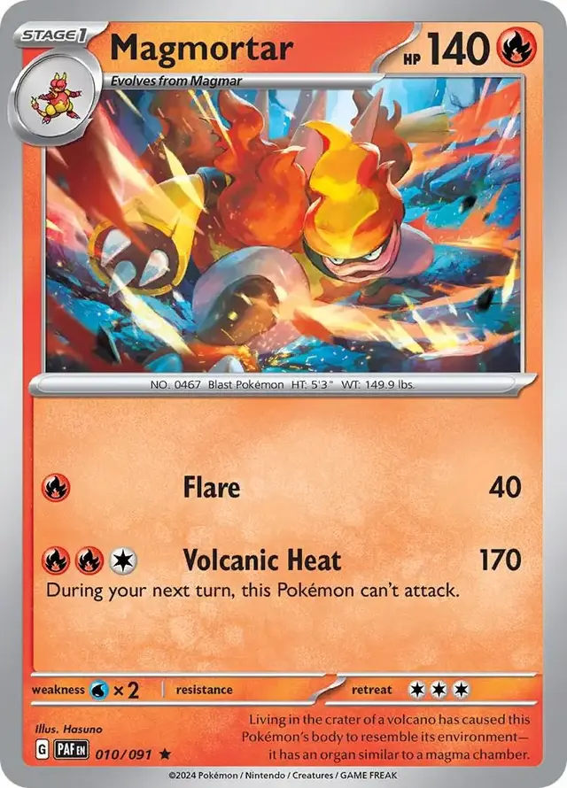 Magmortar [Holo] - Pokemon Paldean Fates #10