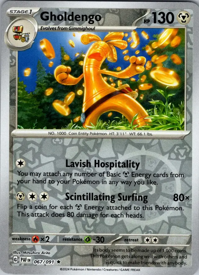 Gholdengo [Reverse Holo] - Pokemon Paldean Fates #67