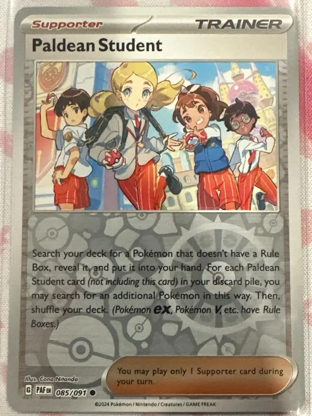 Paldean Student [Reverse Holo] - Pokemon Paldean Fates #85