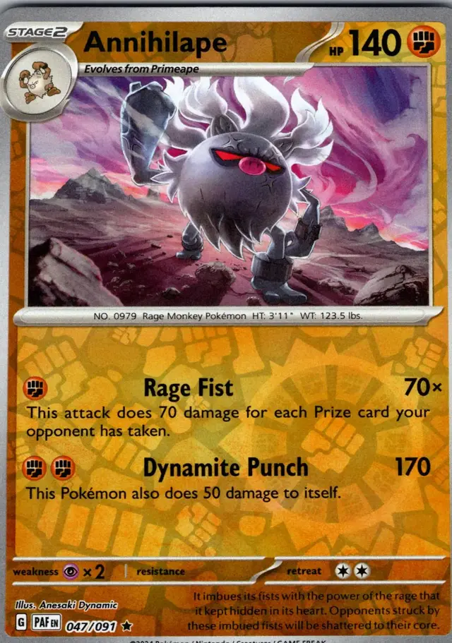 Annihilape [Reverse Holo] - Pokemon Paldean Fates #47