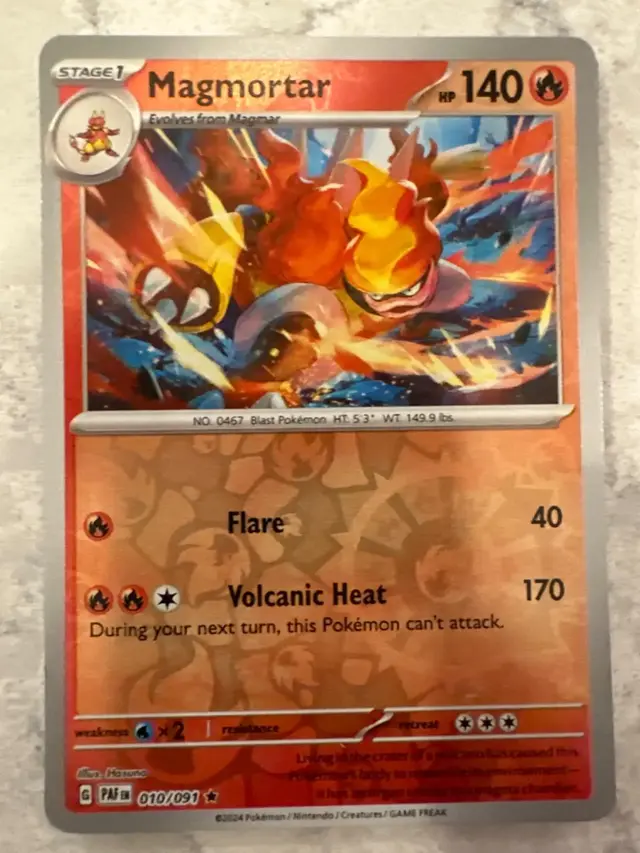 Magmortar [Reverse Holo] - Pokemon Paldean Fates #10
