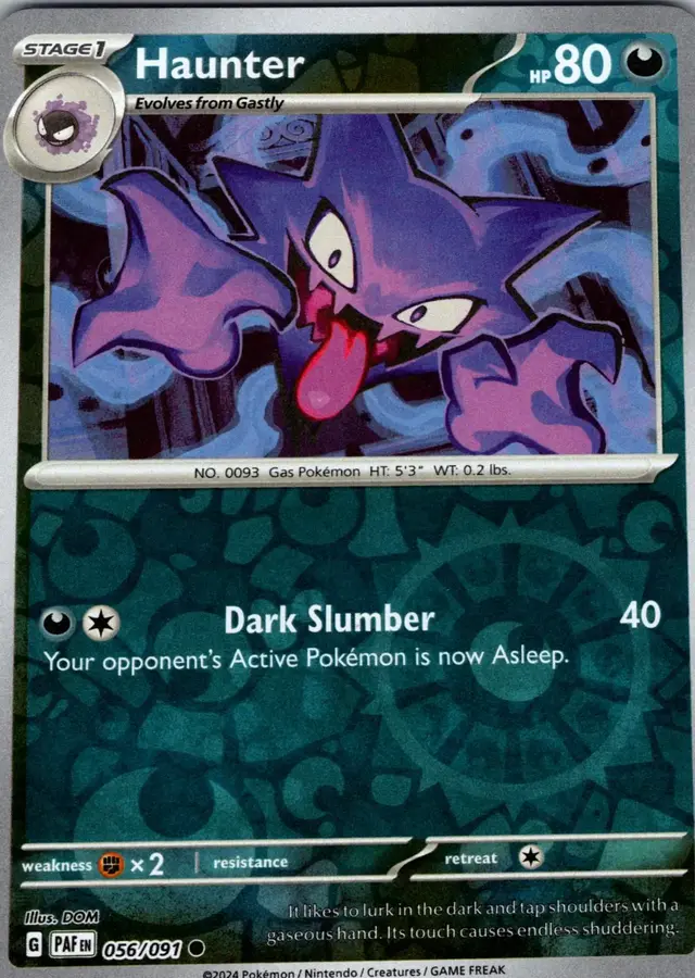 Haunter [Reverse Holo] - Pokemon Paldean Fates #56