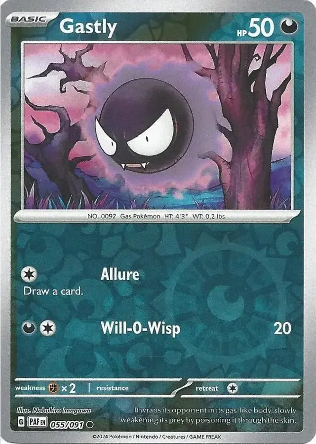 Gastly [Reverse Holo] - Pokemon Paldean Fates #55