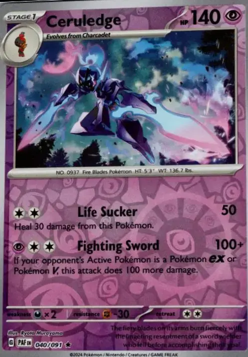 Ceruledge [Reverse Holo] - Pokemon Paldean Fates #40