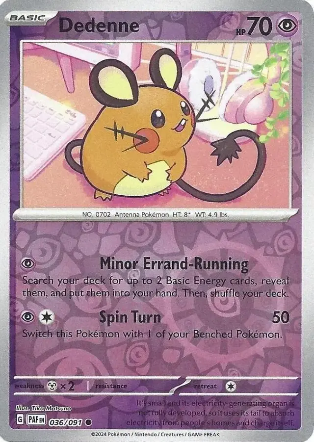 Dedenne [Reverse Holo] - Pokemon Paldean Fates #36