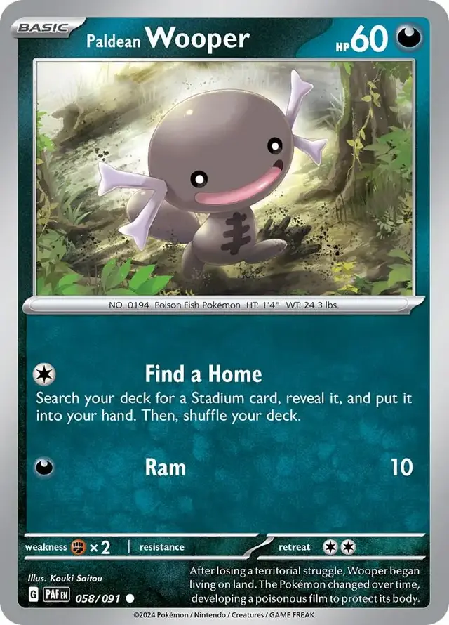 Paldean Wooper - Pokemon Paldean Fates #58