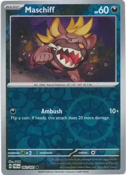Maschiff [Reverse Holo] - Pokemon Paldean Fates #62