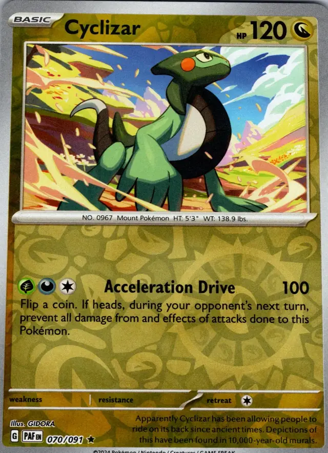 Cyclizar [Reverse Holo] - Pokemon Paldean Fates #70