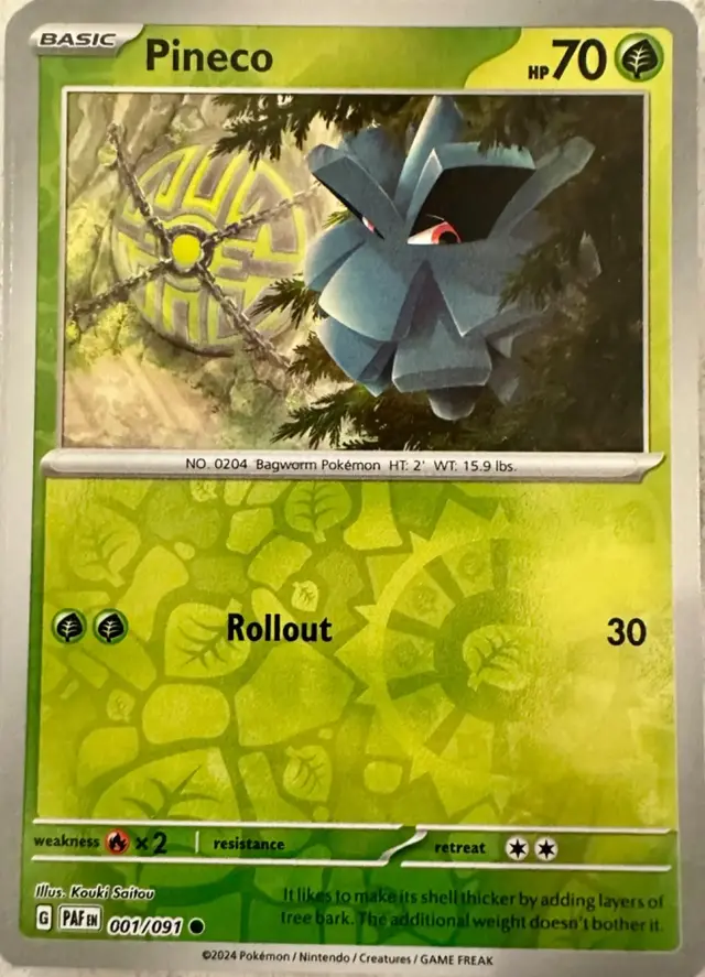 Pineco [Reverse Holo] - Pokemon Paldean Fates #1