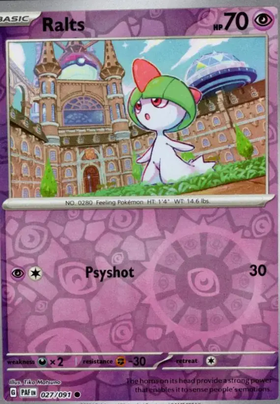 Ralts [Reverse Holo] - Pokemon Paldean Fates #27
