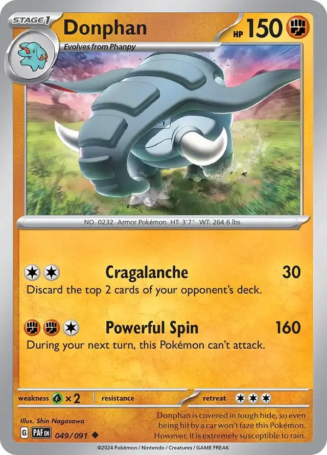 Donphan - Pokemon Paldean Fates #49