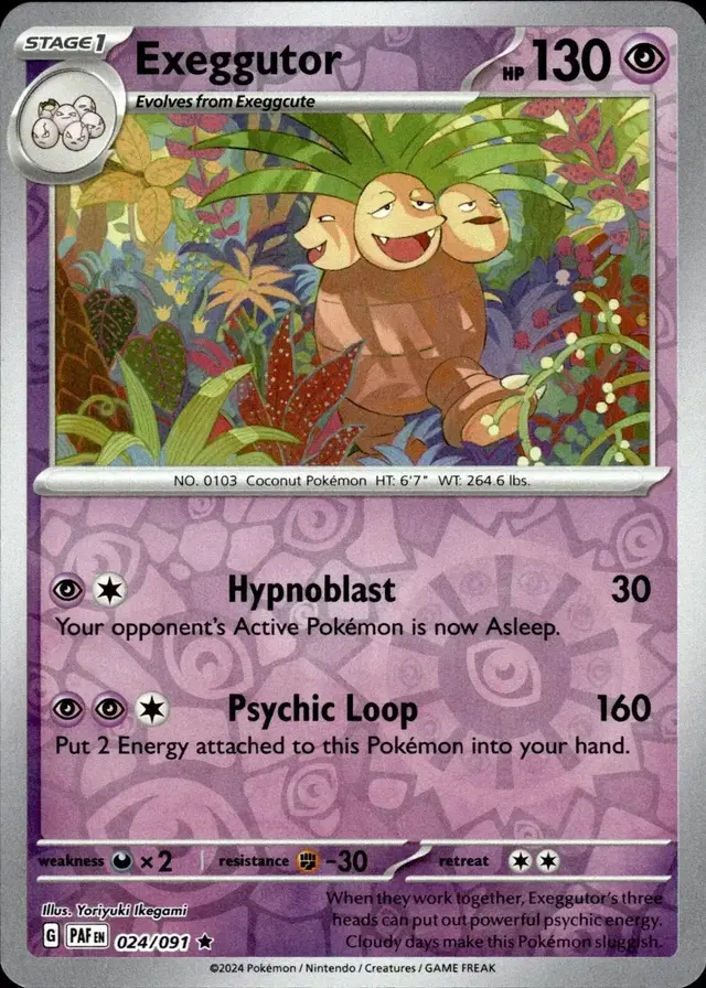 Exeggutor [Reverse Holo] - Pokemon Paldean Fates #24
