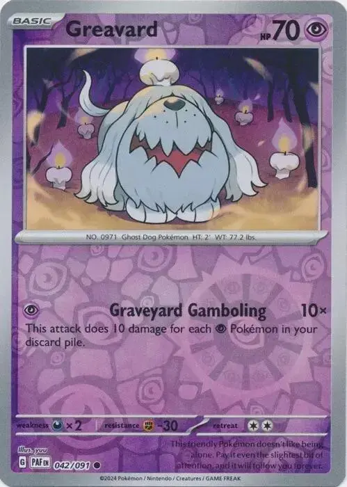 Greavard [Reverse Holo] - Pokemon Paldean Fates #42