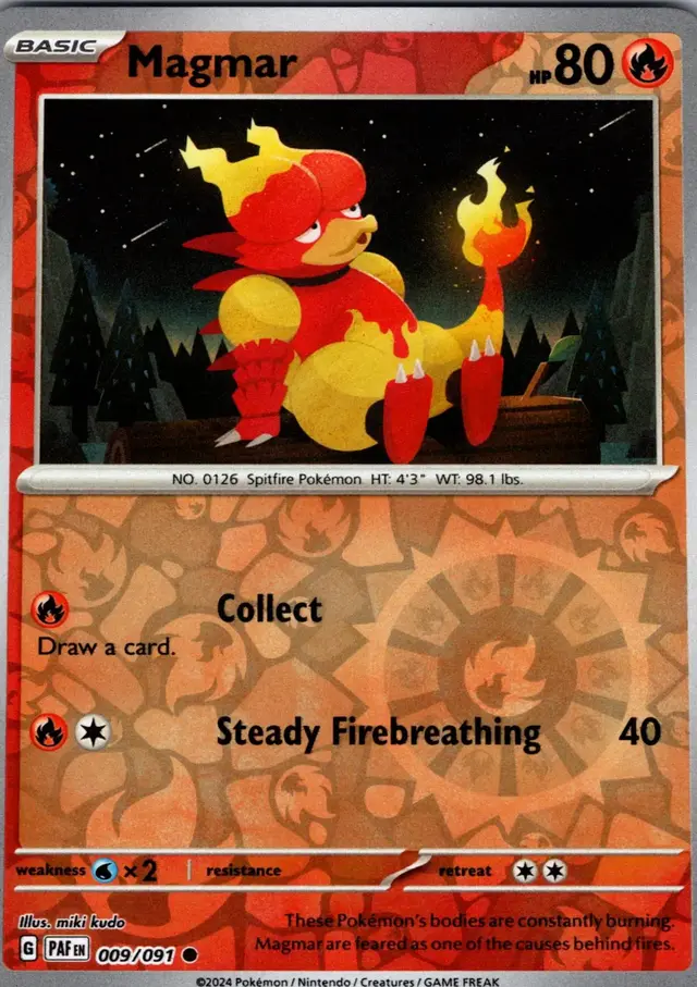 Magmar [Reverse Holo] - Pokemon Paldean Fates #9