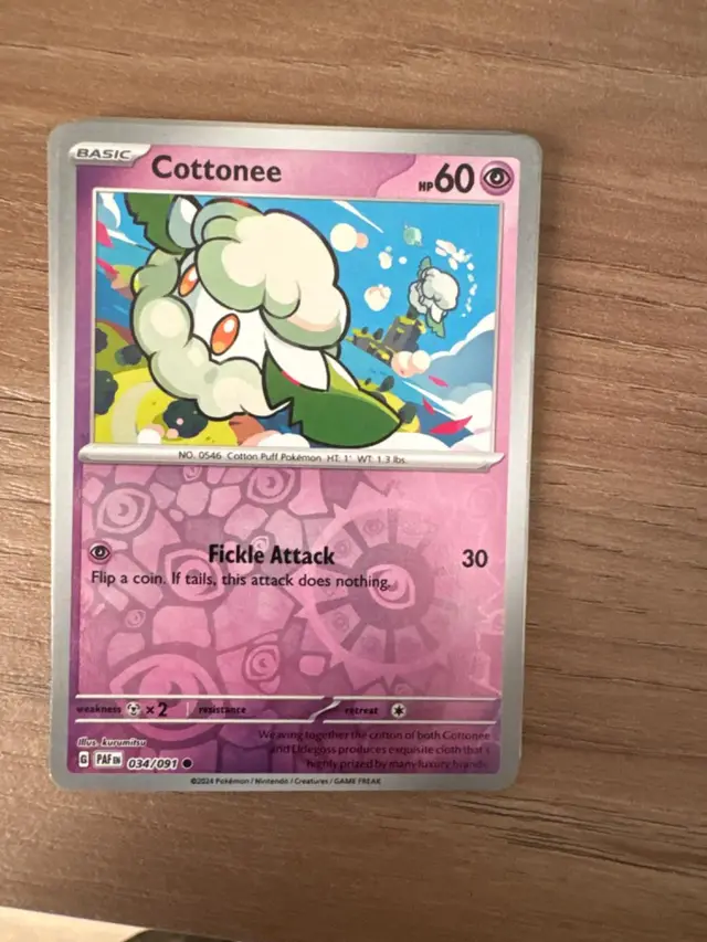 Cottonee [Reverse Holo] - Pokemon Paldean Fates #34