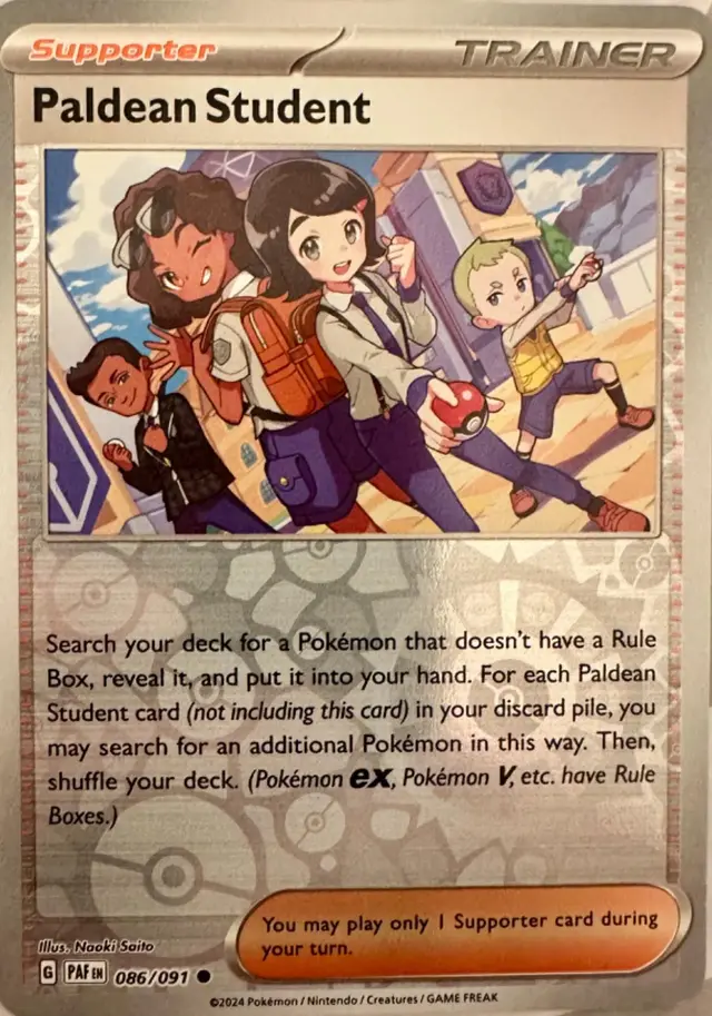 Paldean Student [Reverse Holo] - Pokemon Paldean Fates #86