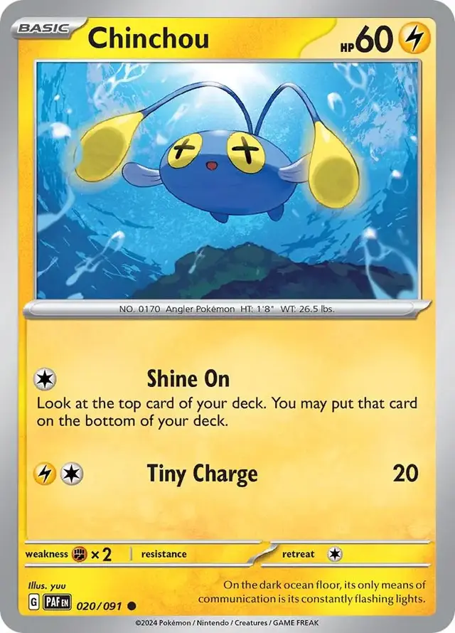 Chinchou - Pokemon Paldean Fates #20