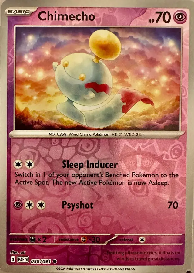 Chimecho [Reverse Holo] - Pokemon Paldean Fates #30