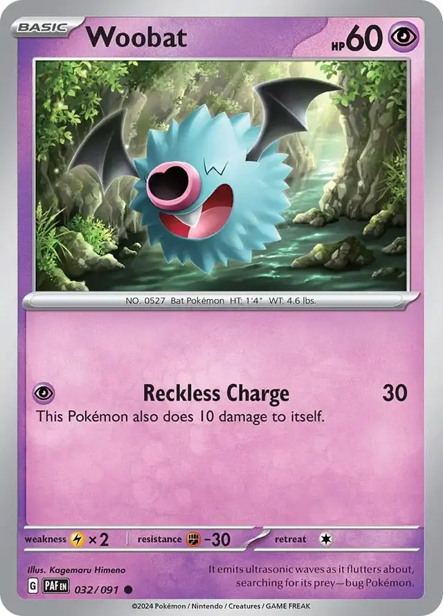 Woobat - Pokemon Paldean Fates #32