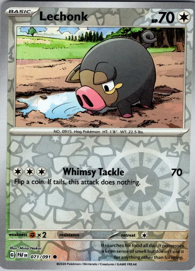 Lechonk [Reverse Holo] - Pokemon Paldean Fates #71